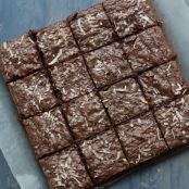 Toasted Almond Coconut Fudge Brownies, GF