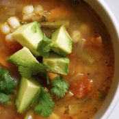 Mexican Vegetable Soup with Lime and Avocado