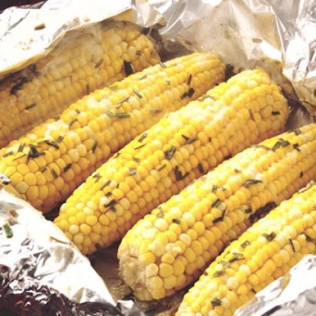 Herbed Corn on the Cob, Grilled in Foil