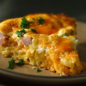 Macaroni and Cheese Ham Pie