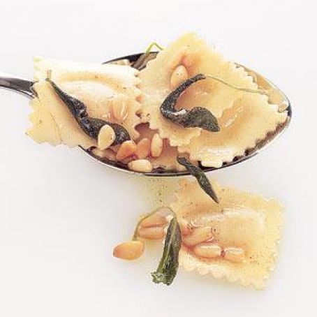 Ravioli with Brown Butter & Sage