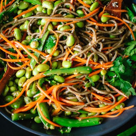 Sugar Snap Pea and Carrot Soba Noodles