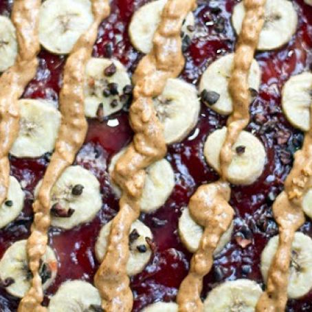 Peanut Butter, Jam & Banana Breakfast Pizza