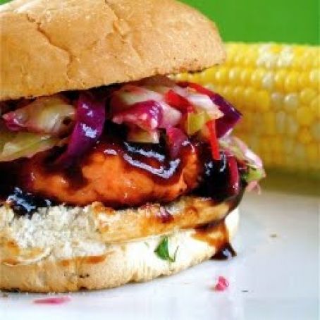 Salmon Burgers with Hoisin and Ginger