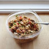 Wheat Berry Salad with Blood Oranges, Feta, and Red Onion Vinaigrette