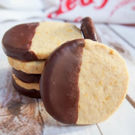 Chocolate orange shortbread cookies