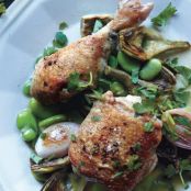 Braised Chicken with Artichokes and Fava Beans
