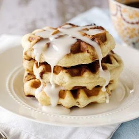Waffles - Cinnamon Roll with Cream Cheese Glaze