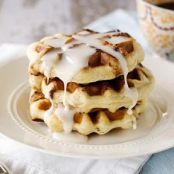 Waffles - Cinnamon Roll with Cream Cheese Glaze