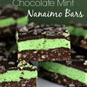No Bake Chocolate Mint Nanaimo Bars
