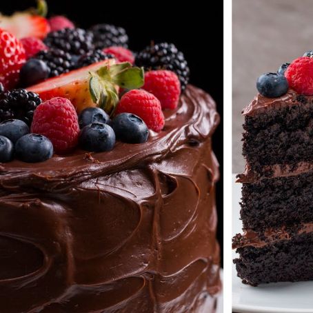 Fudgiest Chocolate Cake-Vegan