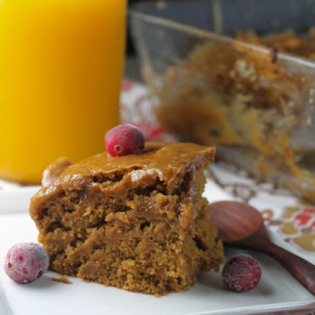 Pumpkin Bars with Caramel Frosting- Gluten Free