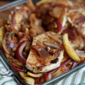 HARD CIDER PORK CHOPS WITH APPLES AND ONIONS