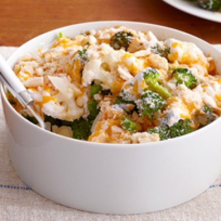 Easy Cauliflower & Broccoli au Gratin