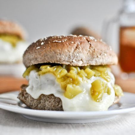 Green Chile Chicken Burgers