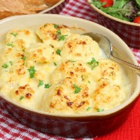 Oven-Roasted Cauliflower with Garlic, Olive Oil and Lemon Juice
