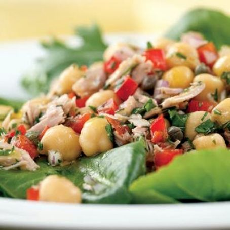 Mediterranean Tuna Antipasto Salad for Two