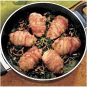 Chicken with pancetta, swiss chard and pine nuts