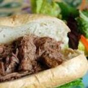Slow Cooker Italian Beef for sandwiches