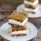 Chocolate Chip Cookie Ice Cream Bars