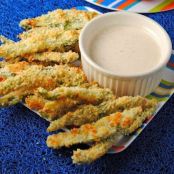 Baked Poblano Fries with Spicy Ranch Dipping Sauce