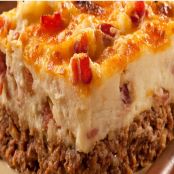 Cowboy Meatloaf and Potato Casserole