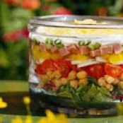 A New 7 Layer Salad with ham