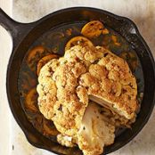 Whole Roasted Cauliflower with Spiced Lemon-Parsley