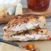 Grilled Ham, Brie and Pepper Jelly Sandwich
