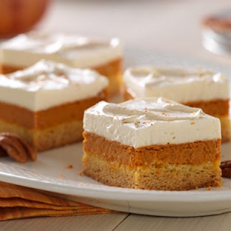 Maple-Pumpkin Pie Bars from Jell-O