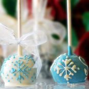 Winter Cheesecake Pops