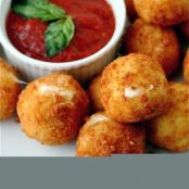 Fried Boccincini with Spicy Tomato Sauce