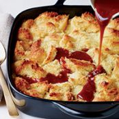 Vanilla Ice Cream Bread Pudding with Whiskey Caramel