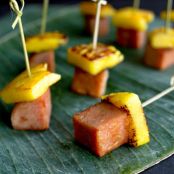 Spam And Pineapple Skewers