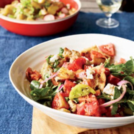 Grilled Bread and Marinated Tomato Salad