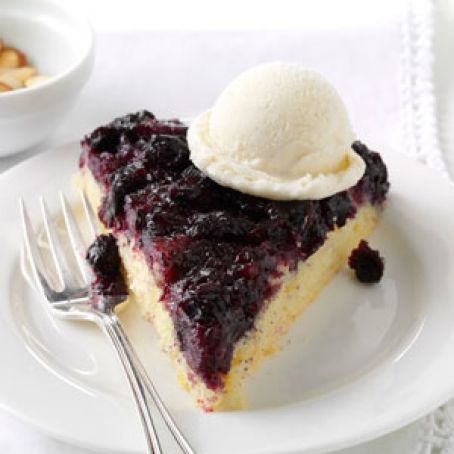 Blueberry Upside-Down Skillet Cake
