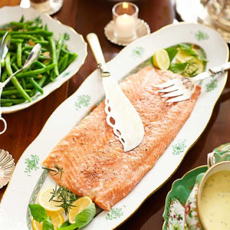 Perfect Poached Salmon with Béarnaise Sauce