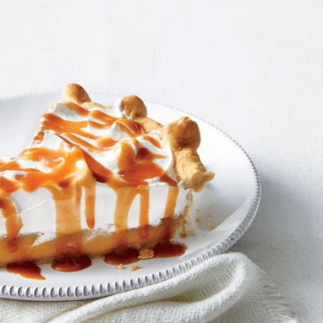 Butterscotch Pie with Whiskey Caramel Sauce