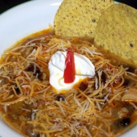 Fiesta In Your Mouth Chicken Fajita Soup
