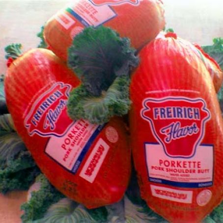 Glazed Smoked Pork with Buttered Carrots and Cabbage