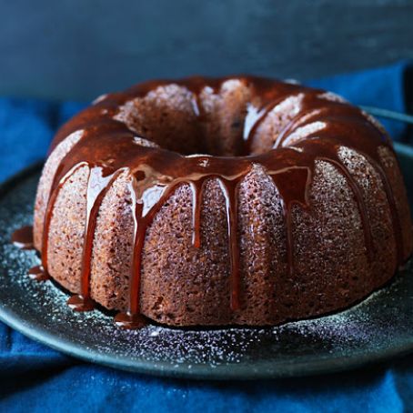 Spiced Bundt Cake with Apple Caramel Sauce