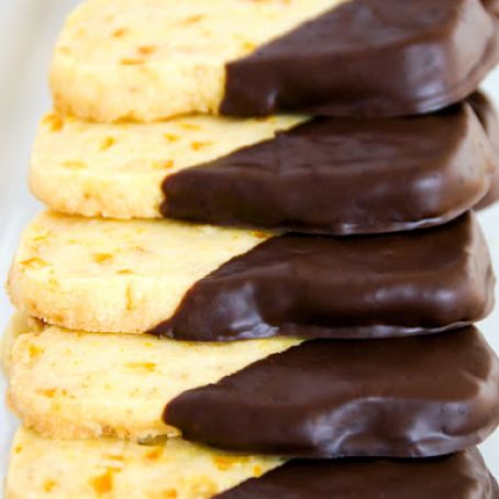 chocolate-dipped orange peel cookies recipe | use real butter