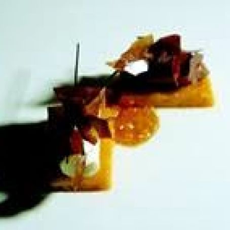 Mandarin and Lavender Baba with Chocolate Sorbet