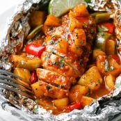 Pineapple Chicken Foil Packets in Oven