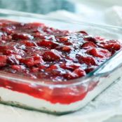 Strawberry Pretzel Salad with Pineapple