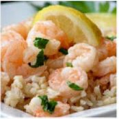 Lemony Shrimp with Brown Rice