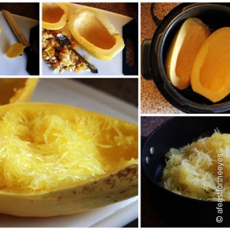 Pressure Cooker Spaghetti Squash (or pumpkin)