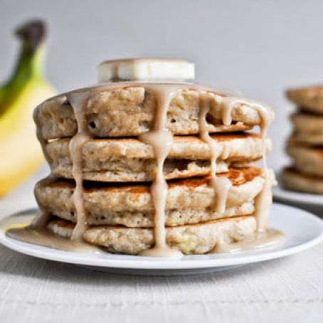Whole Wheat Brown Sugar Banana Bread Pancakes.