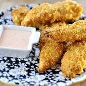 Potato Chip Crusted Chicken Tenders with Spicy Ranch Dip