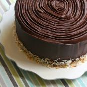 German chocolate cake Inside-out